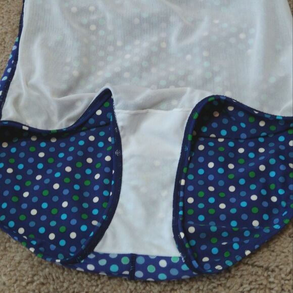 Boden Blue Polka Dot One Piece Swimsuit - Picture 7 of 14